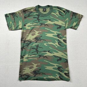 Vintage Tee Swing Camouflage Shirt Mens L All Over Print Woodlands Single Stitch